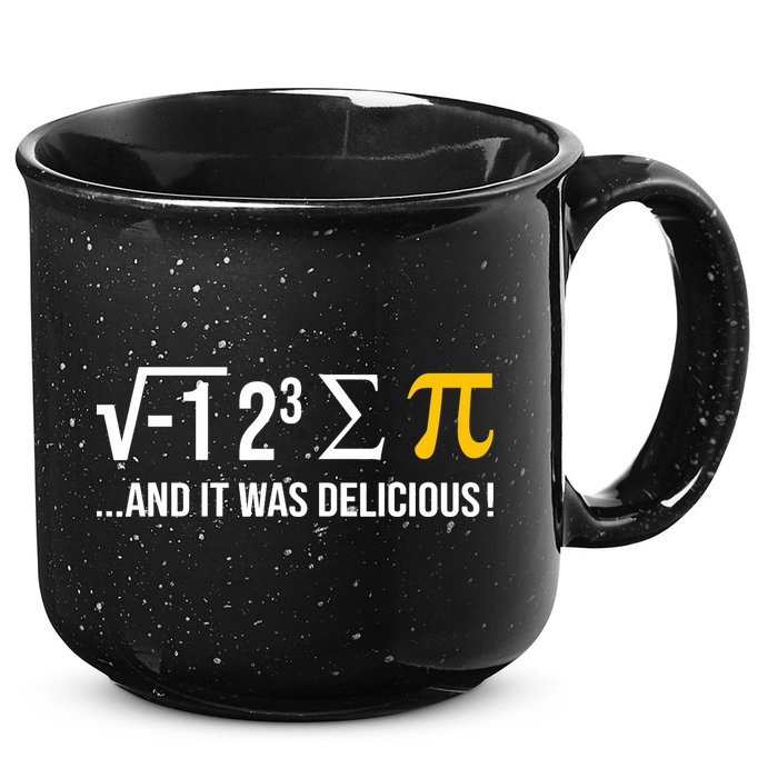 I Ate Some Pie And It Was Delicious Funny Pi Day Math Pun 15oz Campfire Ceramic Mug