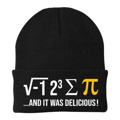 I Ate Some Pie And It Was Delicious Funny Pi Day Math Pun Beanie