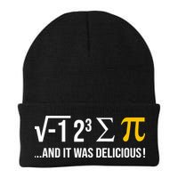 I Ate Some Pie And It Was Delicious Funny Pi Day Math Pun Beanie