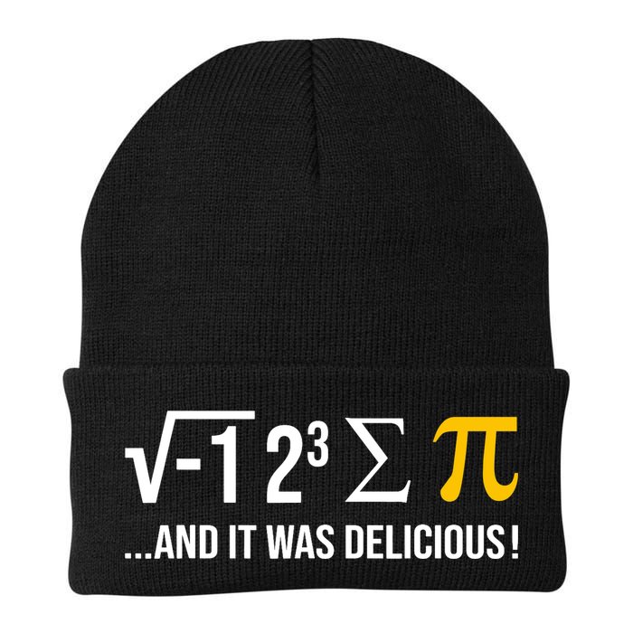 I Ate Some Pie And It Was Delicious Funny Pi Day Math Pun Beanie