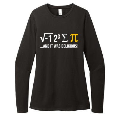 I Ate Some Pie And It Was Delicious Funny Pi Day Math Pun Womens CVC Long Sleeve Shirt