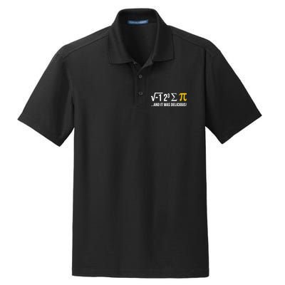 I Ate Some Pie And It Was Delicious Funny Pi Day Math Pun Dry Zone Grid Polo