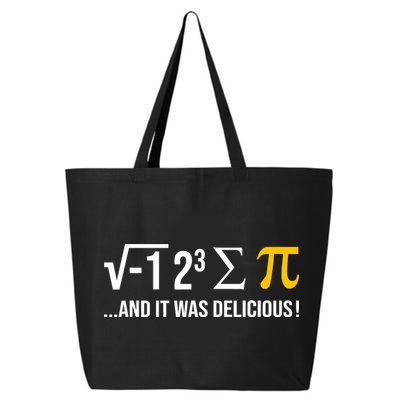 I Ate Some Pie And It Was Delicious Funny Pi Day Math Pun 25L Jumbo Tote