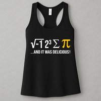 I Ate Some Pie And It Was Delicious Funny Pi Day Math Pun Womens Tank Top