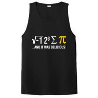 I Ate Some Pie And It Was Delicious Funny Pi Day Math Pun PosiCharge Competitor Tank
