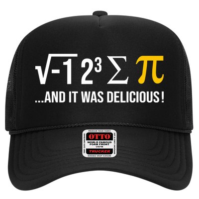 I Ate Some Pie And It Was Delicious Funny Pi Day Math Pun Trucker Hat