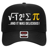 I Ate Some Pie And It Was Delicious Funny Pi Day Math Pun Trucker Hat