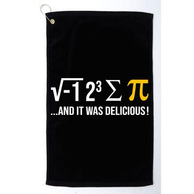 I Ate Some Pie And It Was Delicious Funny Pi Day Math Pun Golf Towel