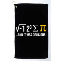 I Ate Some Pie And It Was Delicious Funny Pi Day Math Pun Golf Towel
