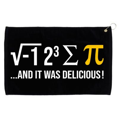 I Ate Some Pie And It Was Delicious Funny Pi Day Math Pun Grommeted Golf Towel