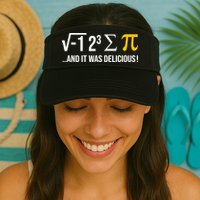 I Ate Some Pie And It Was Delicious Funny Pi Day Math Pun Visor