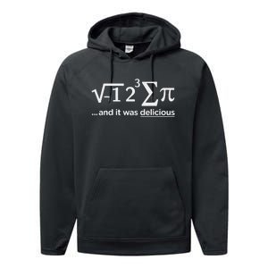 I Ate Some Pie and It was Delicious Funny Math Performance Fleece Hoodie