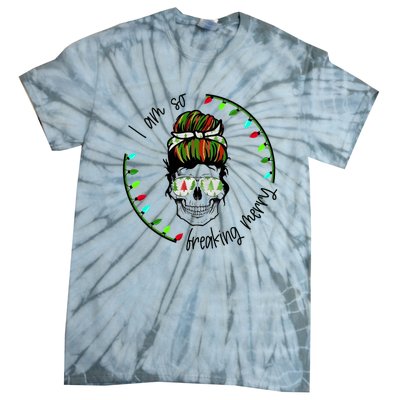 I Am So Freaking Merry Skull Light Xmas Gift Tie-Dye T-Shirt