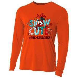 I Am Snow Cute Christmas Snow Funny PreK Teacher Funny Gift Cooling Performance Long Sleeve Crew