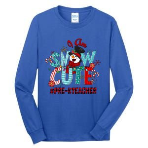 I Am Snow Cute Christmas Snow Funny PreK Teacher Funny Gift Tall Long Sleeve T-Shirt