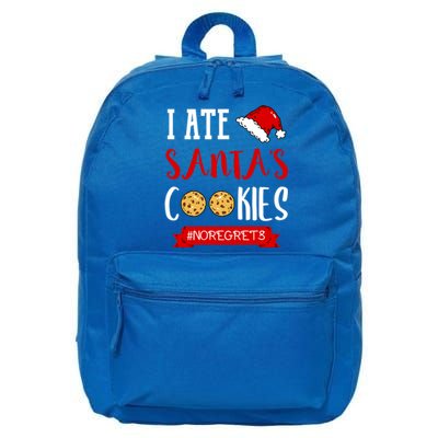 I Ate Santa's Cookies Funny Christmas Outfits Cute Gift 16 in Basic Backpack