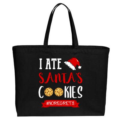 I Ate Santa's Cookies Funny Christmas Outfits Cute Gift Cotton Canvas Jumbo Tote