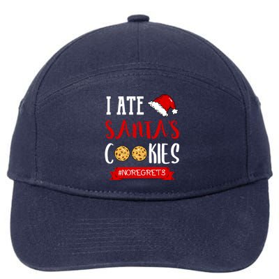 I Ate Santa's Cookies Funny Christmas Outfits Cute Gift 7-Panel Snapback Hat