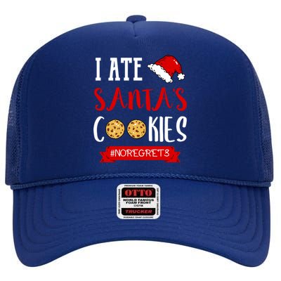 I Ate Santa's Cookies Funny Christmas Outfits Cute Gift High Crown Mesh Back Trucker Hat