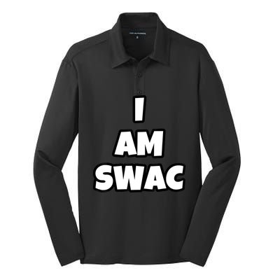 I Am SWAC HBCU Apparel Silk Touch Performance Long Sleeve Polo