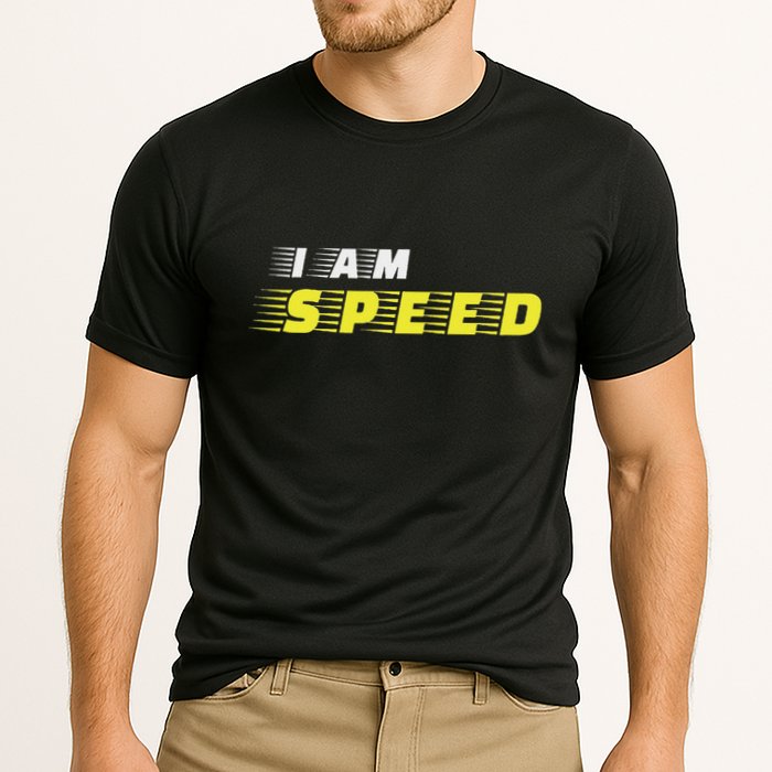 I Am Speed Car Racing Fast Person Movie Quote Race Cooling Performance Crew T-Shirt