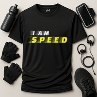 I Am Speed Car Racing Fast Person Movie Quote Race Cooling Performance Crew T-Shirt