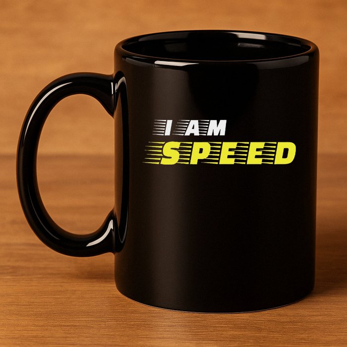 I Am Speed Car Racing Fast Person Movie Quote Race 11oz C Handle Ceramic Mug