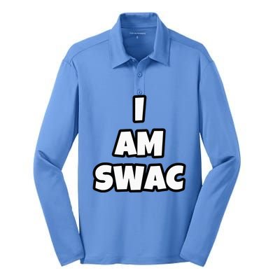 I Am Swac Hbcu Silk Touch Performance Long Sleeve Polo