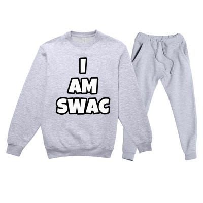 I Am Swac Hbcu Premium Crewneck Sweatsuit Set