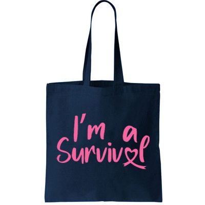 I'm A Survivor Cancer, Pink Ribbon, Breast Cancer Tote Bag