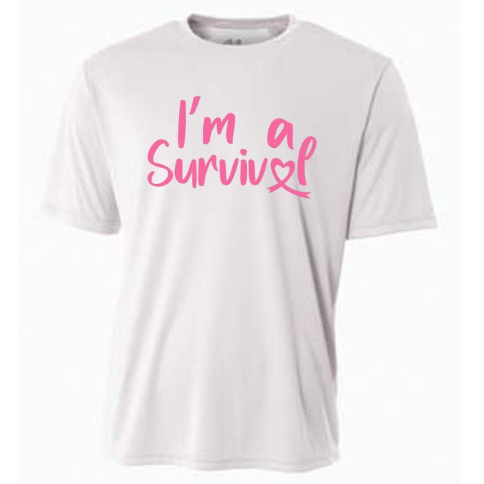 I'm A Survivor Cancer, Pink Ribbon, Breast Cancer Cooling Performance Crew T-Shirt