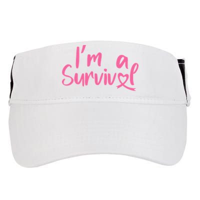 I'm A Survivor Cancer, Pink Ribbon, Breast Cancer Adult Drive Performance Visor