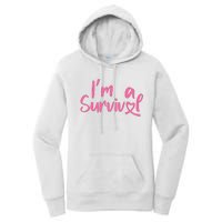 I'm A Survivor Cancer, Pink Ribbon, Breast Cancer Women's Pullover Hoodie