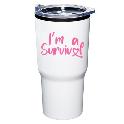 I'm A Survivor Cancer, Pink Ribbon, Breast Cancer Tumbler