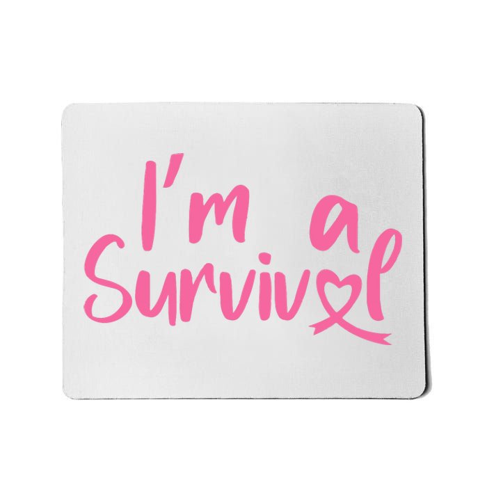 I'm A Survivor Cancer, Pink Ribbon, Breast Cancer Mousepad