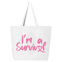 I'm A Survivor Cancer, Pink Ribbon, Breast Cancer 25L Jumbo Tote