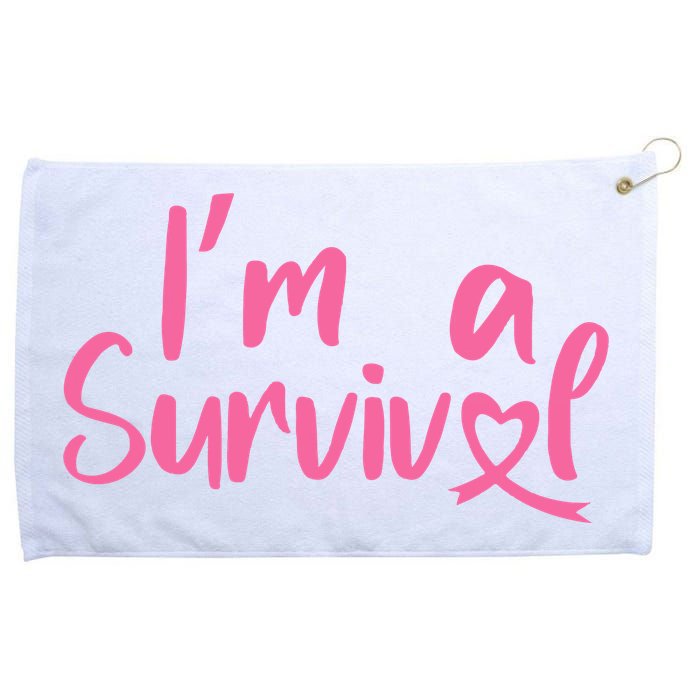 I'm A Survivor Cancer, Pink Ribbon, Breast Cancer Grommeted Golf Towel