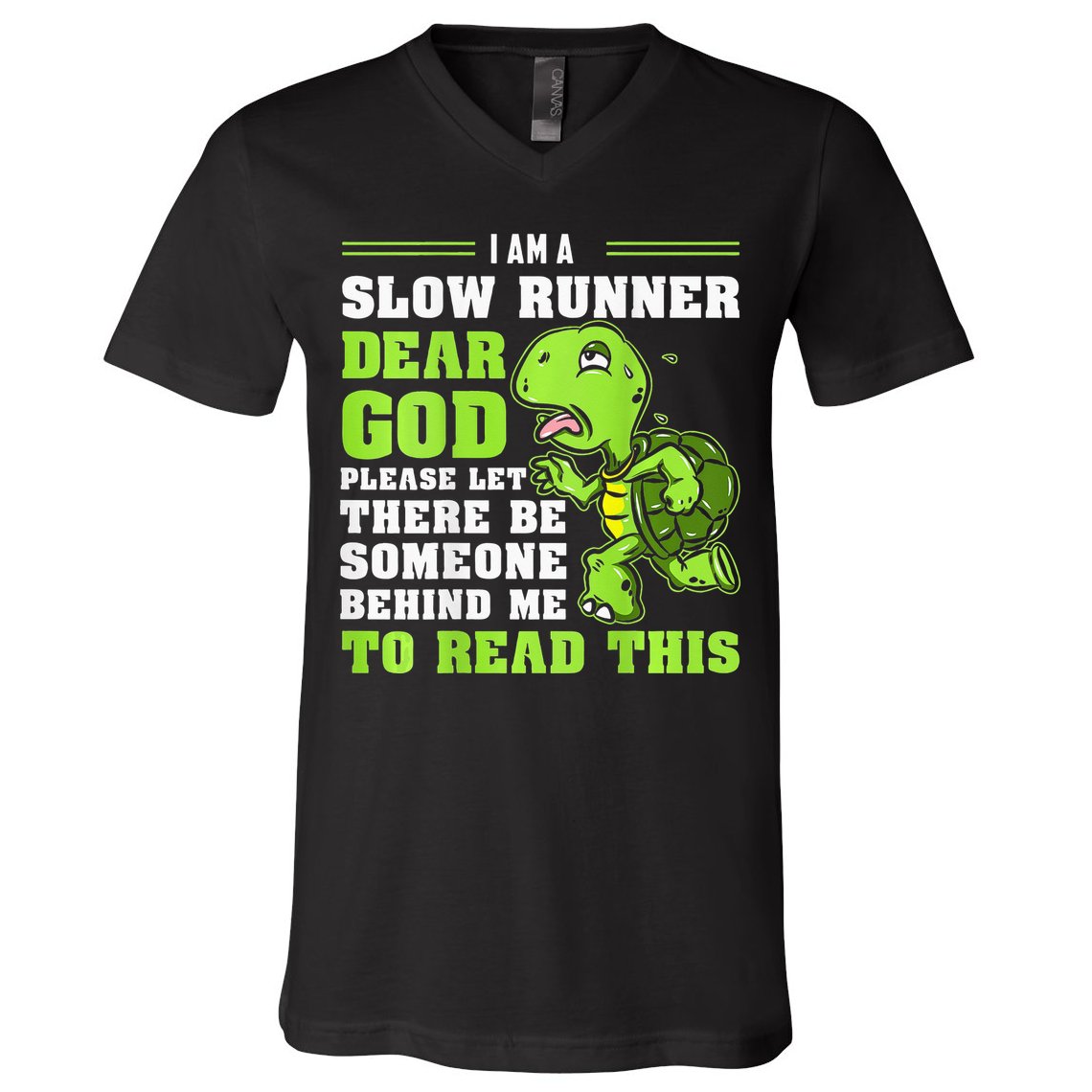 I'm A Slow Runner Turtle Funny Marathon Running Run Gift V-Neck T-Shirt