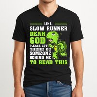 I'm A Slow Runner Turtle Funny Marathon Running Run Gift V-Neck T-Shirt