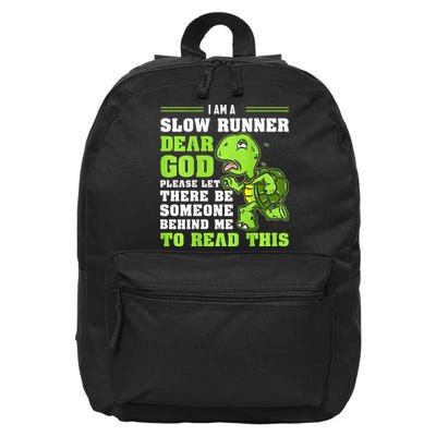 I'm A Slow Runner Turtle Funny Marathon Running Run Gift 16 in Basic Backpack