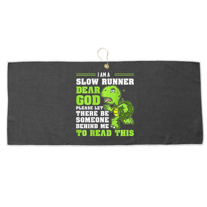 I'm A Slow Runner Turtle Funny Marathon Running Run Gift Large Microfiber Waffle Golf Towel