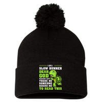 I'm A Slow Runner Turtle Funny Marathon Running Run Gift Pom Pom 12in Knit Beanie