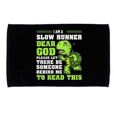I'm A Slow Runner Turtle Funny Marathon Running Run Gift Microfiber Hand Towel