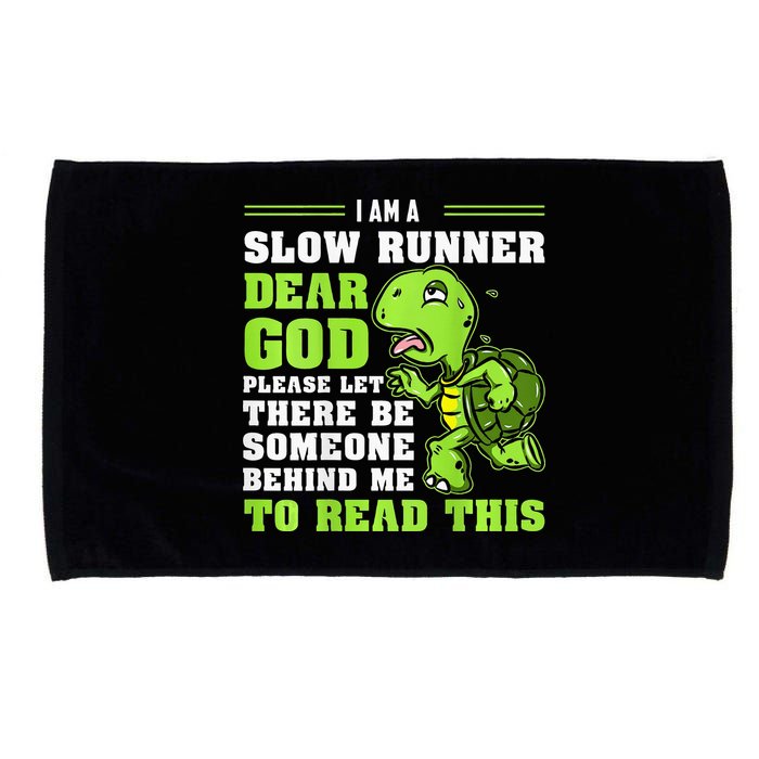 I'm A Slow Runner Turtle Funny Marathon Running Run Gift Microfiber Hand Towel