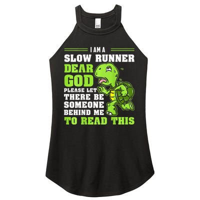 I'm A Slow Runner Turtle Funny Marathon Running Run Gift Women's Perfect Tri Rocker Tank