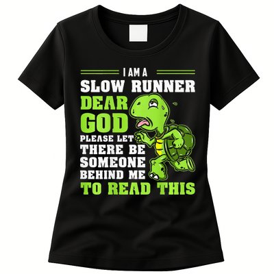 I'm A Slow Runner Turtle Funny Marathon Running Run Gift Womens T-Shirt