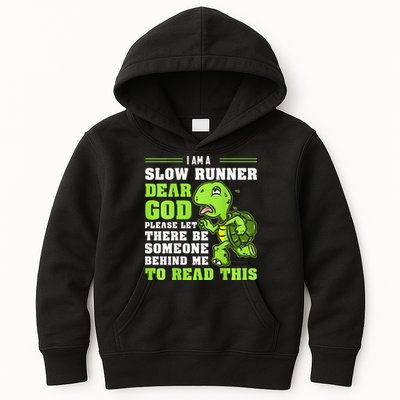 I'm A Slow Runner Turtle Funny Marathon Running Run Gift Kids Hoodie
