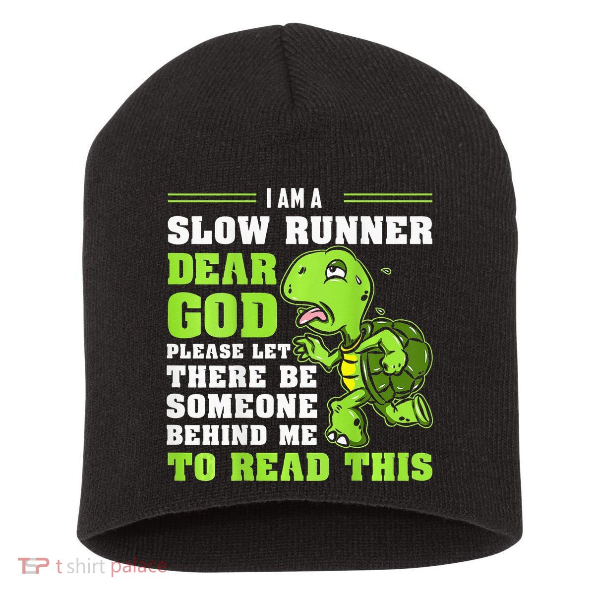 I'm A Slow Runner Turtle Funny Marathon Running Run Gift Short Acrylic Beanie