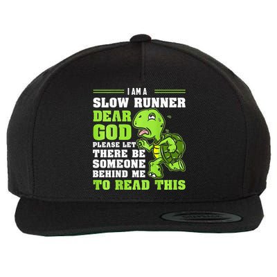 I'm A Slow Runner Turtle Funny Marathon Running Run Gift Wool Snapback Cap