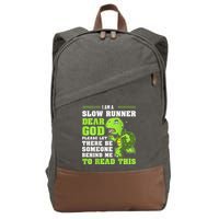 I'm A Slow Runner Turtle Funny Marathon Running Run Gift Cotton Canvas Backpack